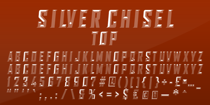Пример шрифта SILVER CHISEL LEFT